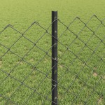 vidaXL Set Împrejmuire Grădină Set de 2 Gri Oțel Galvanizat 25 x 0.8 m