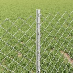 vidaXL Îngrădire cu stâlpi Argintiu 0.4 x 10 m Oțel vidaXL Îngrădire cu stâlpi Argintiu 0.4 x 10 m Oțel