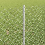 vidaXL Îngrădire cu stâlpi Argintiu 1 x 10 m Oțel