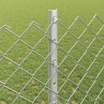 vidaXL Îngrădire cu stâlpi Argintiu 1.2 x 10 m Oțel