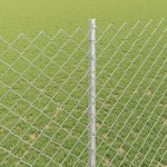 vidaXL Îngrădire cu stâlpi Argintiu 1.5 x 10 m Oțel vidaXL Îngrădire cu stâlpi Argintiu 1.5 x 10 m Oțel