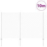 vidaXL Îngrădire cu stâlpi Argintiu 1.5 x 10 m Oțel