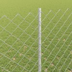 vidaXL Îngrădire cu stâlpi Argintiu 1.5 x 10 m Oțel