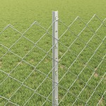 vidaXL Îngrădire cu stâlpi Argintiu 0.8 x 25 m Oțel vidaXL Îngrădire cu stâlpi Argintiu 0.8 x 25 m Oțel