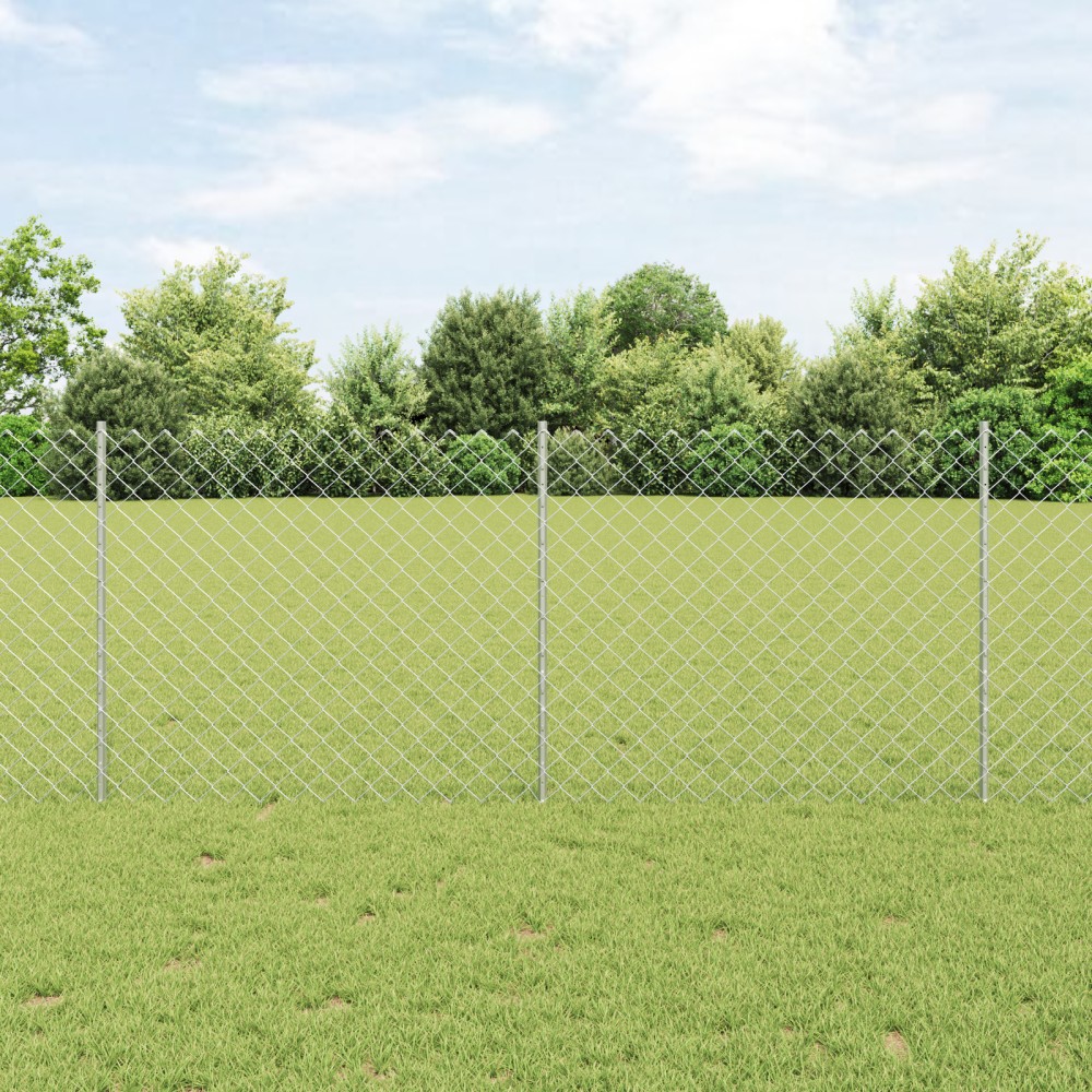 vidaXL Set Gard pentru Grădină Set de 2 Oțel galvanizat 25 x 1 m