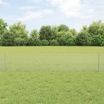 vidaXL Îngrădire cu stâlpi Argintiu 0.4 x 10 m Oțel vidaXL Îngrădire cu stâlpi Argintiu 0.4 x 10 m Oțel