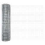 vidaXL Îngrădire cu stâlpi Argintiu 0.5 x 10 m Oțel