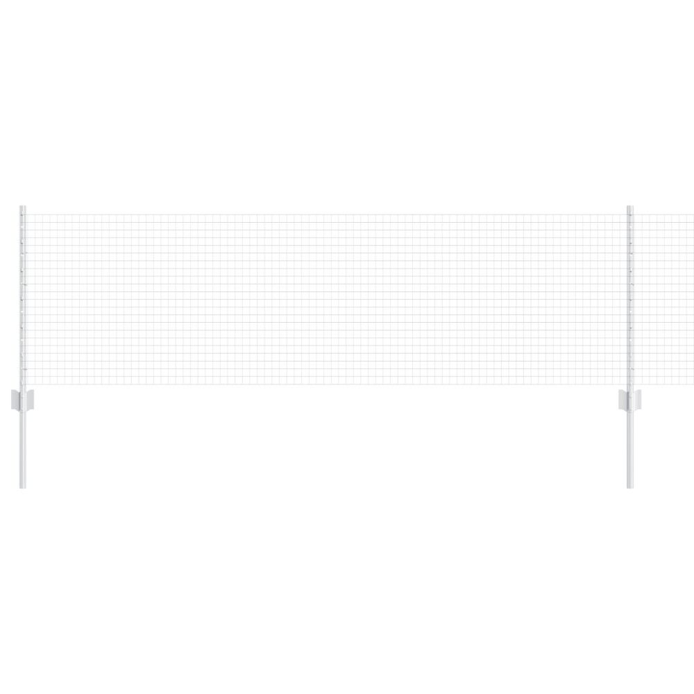 vidaXL Îngrădire cu stâlpi Argintiu 0.6 x 10 m Oțel