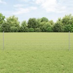vidaXL Îngrădire cu stâlpi Argintiu 0.6 x 10 m Oțel