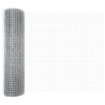 vidaXL Zid de sârmă sudată cu 5 stâlpi U Argintie 0.8x10 m Oțel