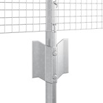 vidaXL Zid de sârmă sudată cu 5 stâlpi U Argintie 0.8x10 m Oțel