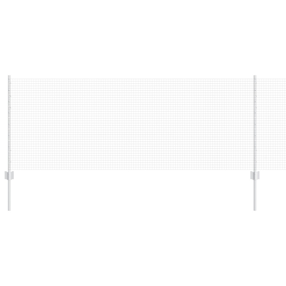 vidaXL Îngrădire cu stâlpi Argintiu 0.8 x 10 m Oțel