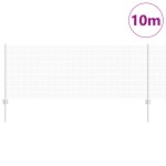 vidaXL Îngrădire cu stâlpi Argintiu 0.8 x 10 m Oțel