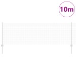 vidaXL Îngrădire cu stâlpi Argintiu 0.8 x 10 m Oțel