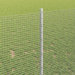 vidaXL Îngrădire cu stâlpi Argintiu 1 x 10 m Oțel