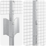 vidaXL Îngrădire cu stâlpi Argintiu 1.2 x 10 m Oțel vidaXL Îngrădire cu stâlpi Argintiu 1.2 x 10 m Oțel