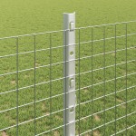 vidaXL Îngrădire cu stâlpi Argintiu 1.2 x 10 m Oțel