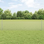 vidaXL Îngrădire cu stâlpi Argintiu 0.5 x 25 m Oțel vidaXL Îngrădire cu stâlpi Argintiu 0.5 x 25 m Oțel
