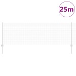vidaXL Îngrădire cu stâlpi Argintiu 0.8 x 25 m Oțel