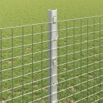 vidaXL Îngrădire cu stâlpi Argintiu 1.2 x 25 m Oțel vidaXL Îngrădire cu stâlpi Argintiu 1.2 x 25 m Oțel