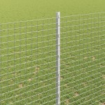 vidaXL Îngrădire cu stâlpi Argintiu 1.6 x 25 m Oțel