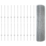 vidaXL Îngrădire cu stâlpi Argintiu 0.5 x 50 m Oțel vidaXL Îngrădire cu stâlpi Argintiu 0.5 x 50 m Oțel
