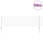 vidaXL Îngrădire cu stâlpi Argintiu 0.6 x 50 m Oțel