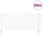 vidaXL Îngrădire cu stâlpi Argintiu 1 x 50 m Oțel