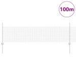vidaXL Îngrădire cu stâlpi Argintiu 0.5 x 100 m Oțel