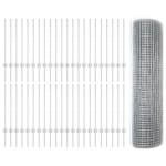 vidaXL Îngrădire cu stâlpi Argintiu 0.8 x 100 m Oțel