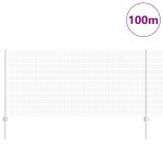 vidaXL Îngrădire cu stâlpi Argintiu 1 x 100 m Oțel vidaXL Îngrădire cu stâlpi Argintiu 1 x 100 m Oțel