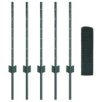 vidaXL Set Gard Set de 2 Verde Oțel Vopsit în Pulbere 10 x 0.5 m