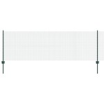 vidaXL Îngrădire cu stâlpi Verde 0.8 x 10 m Oțel