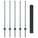 vidaXL Îngrădire cu stâlpi Verde 1 x 10 m Oțel vidaXL Îngrădire cu stâlpi Verde 1 x 10 m Oțel