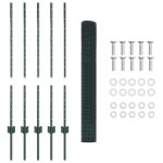 vidaXL Îngrădire cu stâlpi Verde 1 x 10 m Oțel vidaXL Îngrădire cu stâlpi Verde 1 x 10 m Oțel