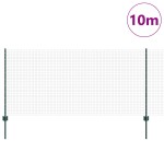 vidaXL Îngrădire cu stâlpi Verde 1 x 10 m Oțel