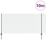 vidaXL Gard cu Stâlp Verde 1,2 x 10 m Oțel și PVC