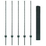 vidaXL Gard cu Stâlp Verde 1,2 x 10 m Oțel și PVC