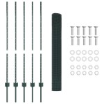 vidaXL Gard cu Stâlp Verde 1,2 x 10 m Oțel și PVC