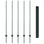 vidaXL Gard cu Stâlp Verde 1,4 x 10 m Oțel și PVC