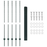 vidaXL Gard cu Stâlp Verde 1,4 x 10 m Oțel și PVC