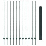 vidaXL Îngrădire cu stâlpi Verde 1.5 x 10 cm Oțel vidaXL Îngrădire cu stâlpi Verde 1.5 x 10 cm Oțel