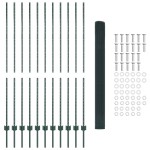 vidaXL Îngrădire cu stâlpi Verde 1.5 x 10 cm Oțel vidaXL Îngrădire cu stâlpi Verde 1.5 x 10 cm Oțel