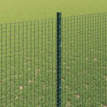 vidaXL Îngrădire cu stâlpi Verde 1.6 x 10 m Oțel vidaXL Îngrădire cu stâlpi Verde 1.6 x 10 m Oțel