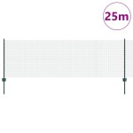 vidaXL Îngrădire cu stâlpi Verde 0.8 x 25 m Oțel vidaXL Îngrădire cu stâlpi Verde 0.8 x 25 m Oțel