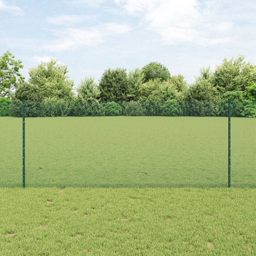 vidaXL Set Gard de Grădină Set de 2 Verde Oțel Galvanizat 25 x 1 m
