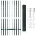 vidaXL Gard cu Stâlp Verde 1,2 x 25 m Oțel și PVC