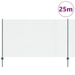 vidaXL Îngrădire cu stâlpi Verde 1.4 x 25 m Oțel vidaXL Îngrădire cu stâlpi Verde 1.4 x 25 m Oțel