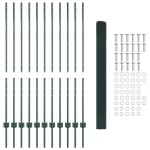 vidaXL Îngrădire cu stâlpi Verde 1.4 x 25 m Oțel vidaXL Îngrădire cu stâlpi Verde 1.4 x 25 m Oțel