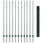 vidaXL Set Gard Set de 2 Verde Metal 25 x 1.5 m Durabil Gard Verde